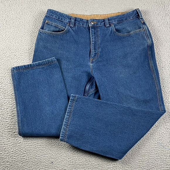Duluth Trading Co Ballroom Relaxed Fit Jeans Men's Blue Denim Workwear 42 x 30 - Picture 1 of 10